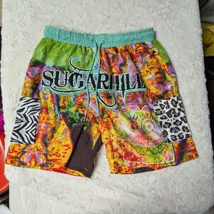 Bright Soft Sugarhill Graphic Design Shorts